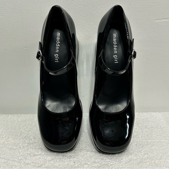 Madden Girl Chunky Platform Y2K Retro Mary Janes Womens Size 9 Black - Picture 9 of 14